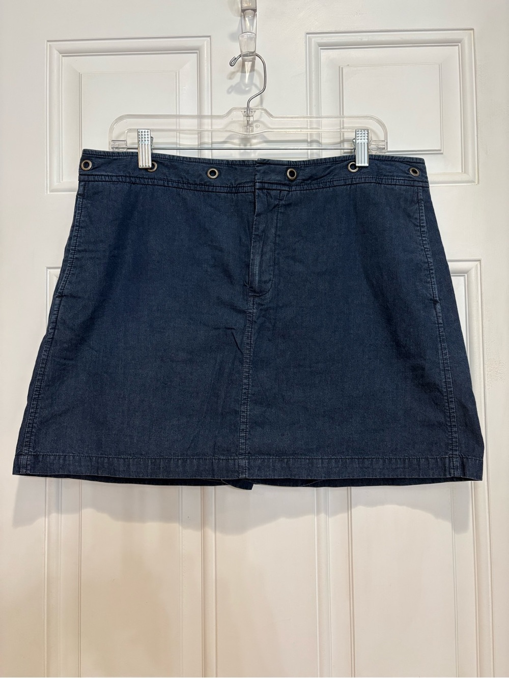 Vintage Dockers Dark Wash Denim Mini Skirt With Built In Shorts, Size 12P